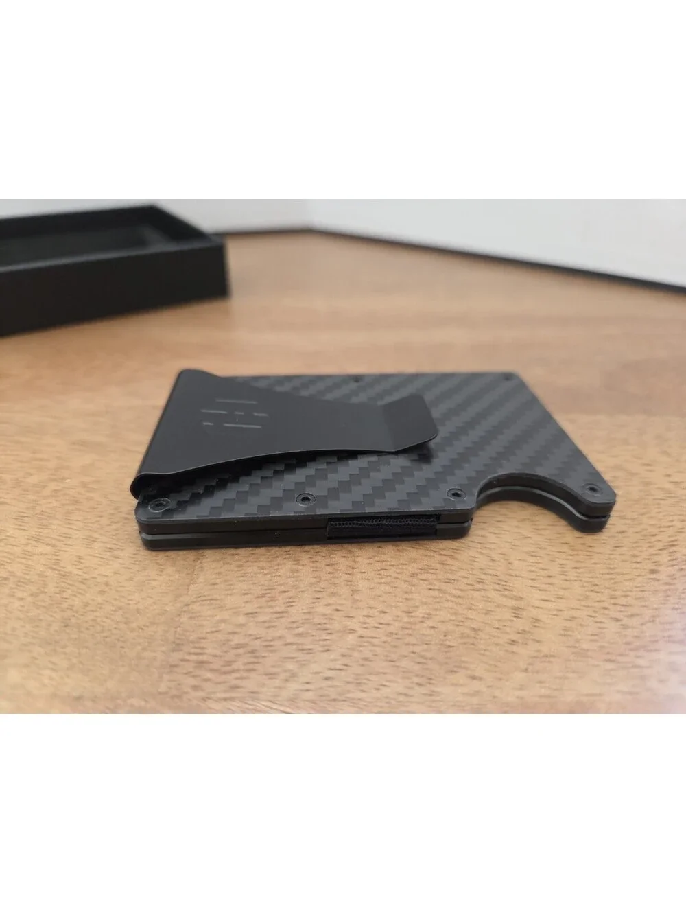 Hayvenhurst Carbon Fiber RFID Minimalist Wallet Money Clip Slim Card Holder